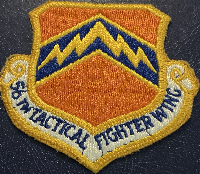 Tactical Fighter Wing Militaria Patch Embroidered Shield Orange Blue Yellow
