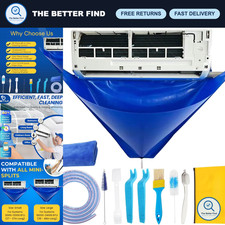 10Pcs Mini Split AC Cleaning Kit, Fits 27-37in, Efficient HVAC Maintenance Tools