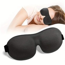3D Contoured Sleep Mask 100 Light Blocking Eye Mask Ultra-Soft Skin-Friendly Ma