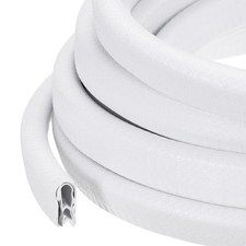 White 32.8 Ft X 17mm X 10mm Rubber Edge Trim Guard With Metal Clips White 32.8 Ft X 17mm X 10mm Rubber Edge Trim Guard With Metal Clips