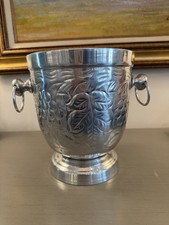 Vintage Embossed Grapevine Leaves Ice Bucket ...