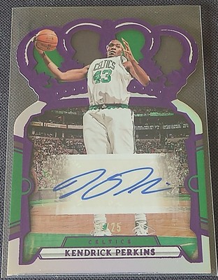 2023-24 Panini Crown Royale Die Cut Autograph Kendrick Perkins Auto 12/25 Boston