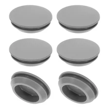 22mm Diameter Silicone Round Snap, 6 Pcs Furniture Hole Plug, Grey