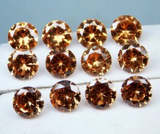Certified Natural Cambodian Zircon 8MM Round Cut Loose Gemstone Sparkling Luster