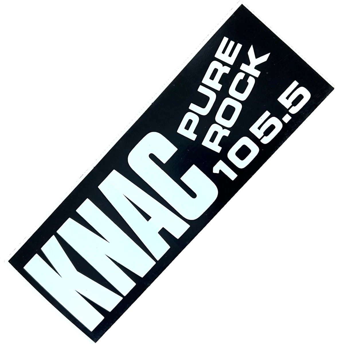 KNAC Vtg Bumper Sticker Pure Rock 105.5 FM Los Angeles Radio 80s