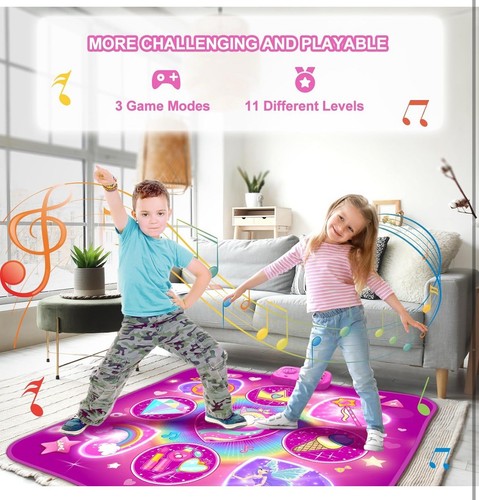 WEARXI Dance Mat for Girls Toys for 5 Year Old, 34.65 x 36.5in , Built-in Music, - Picture 5 of 7