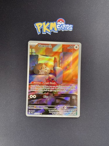 Juego de cartas coleccionables Pokémon Skwovet escarlata y violeta 22/198 ilustración raro LP. - Imagen 1 de 3