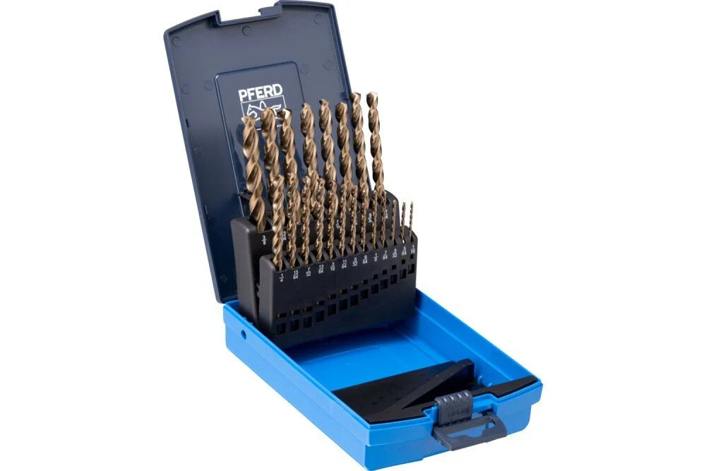 Набор спиральных сверл Pferd Hss 116 - 38 дюйма M35 Co5 Inox 21 штука 15190₽