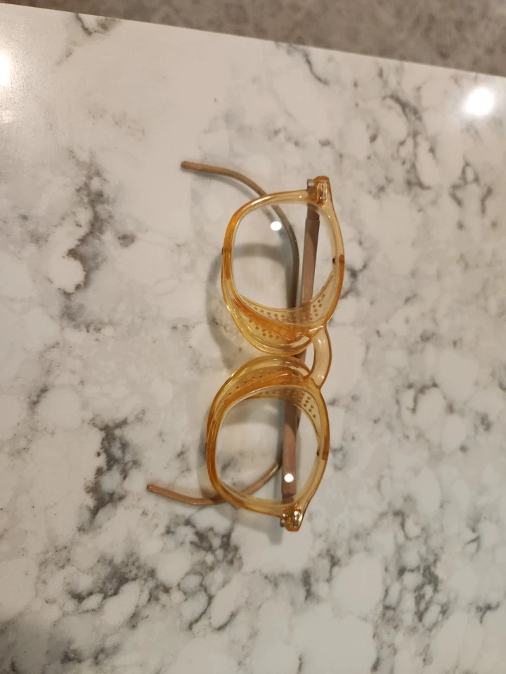 Óculos de segurança industrial vintage Cesco proteção lateral envoltório de arame - Imagem 2 de 4