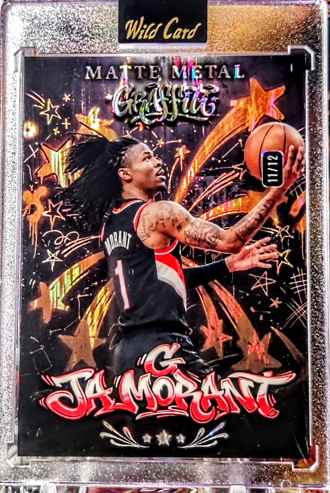 2026 Wild Card Matte Metal Graffiti - Ja Morant 11/12 - Trailblazers Uniform!