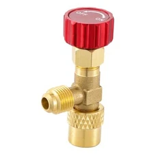 R410 R12 Refrigerant Charging Valve, Safety Flow Control Ball Valve, Brass Low 