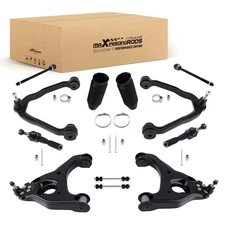 12x Front Control Arms Ball Joints Tie Rod Ends Kit for Chevy Silverado 1999-06