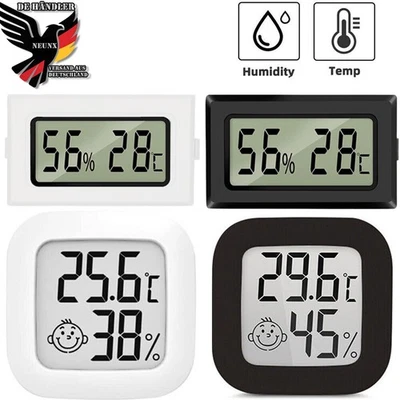 1-5 x Digital Thermo-Hygrometer Thermometer Luftfeuchtigkeit Temperaturmessgerät - Bild 1 von 4