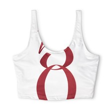 Womens Sports Bra Minimal Ribbon Modern Chic Made in USA