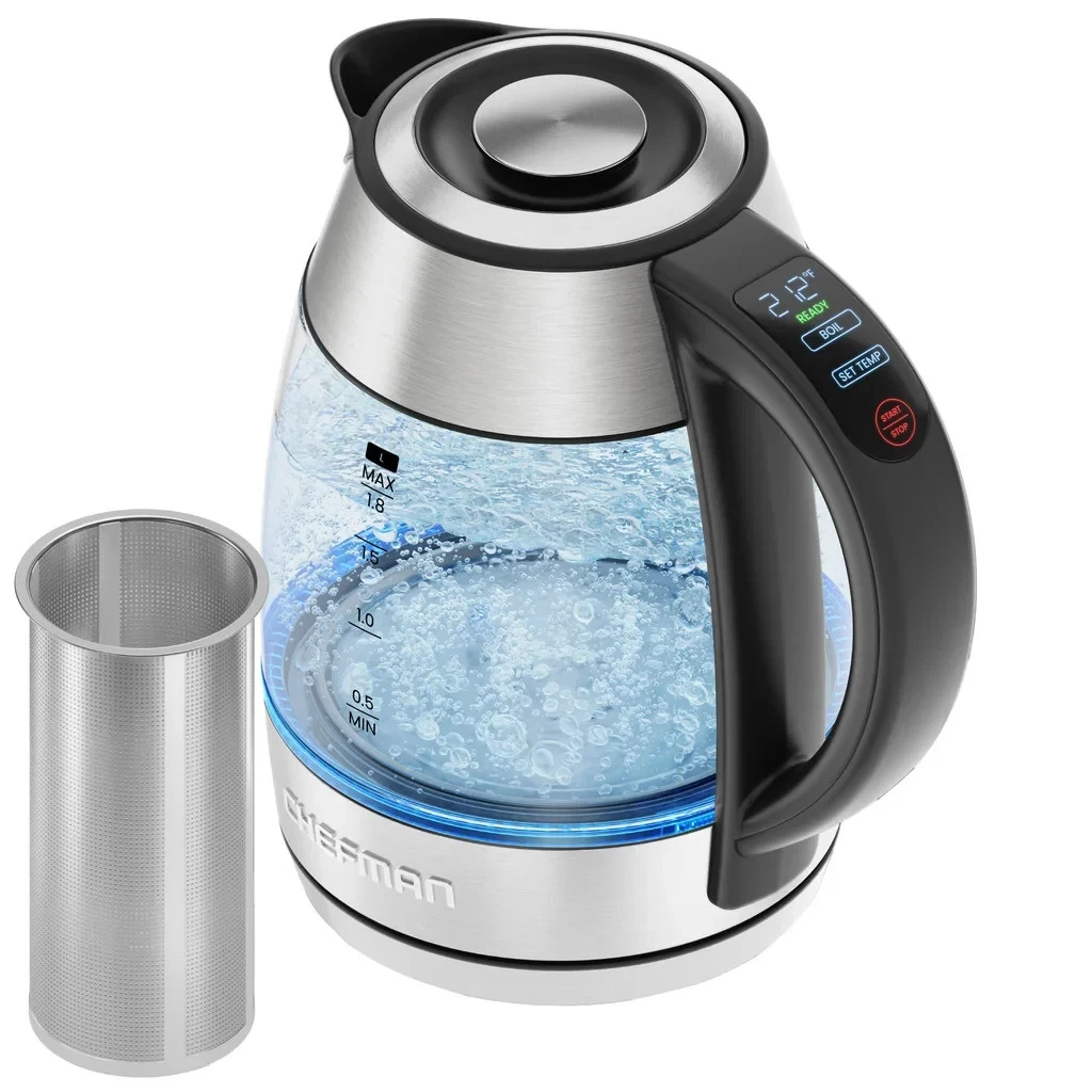 Chefman Custom-Temp 1.8L Electric Kettle wit Tea Infuser 1500W RJ11-18-CTI-V2-CO