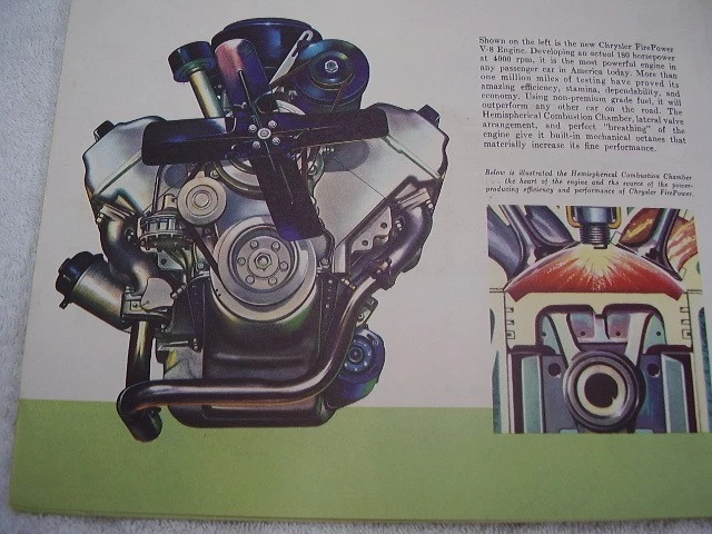 Chrysler Saratoga 1952 folleto original franqueo gratuito Foto 2 de 4