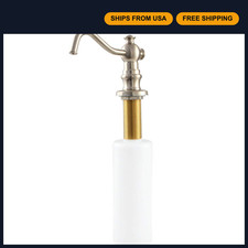 Vintage Soap Dispenser Brushed Nickel 10.25" Kitchen Bath Accessory, Retro Style