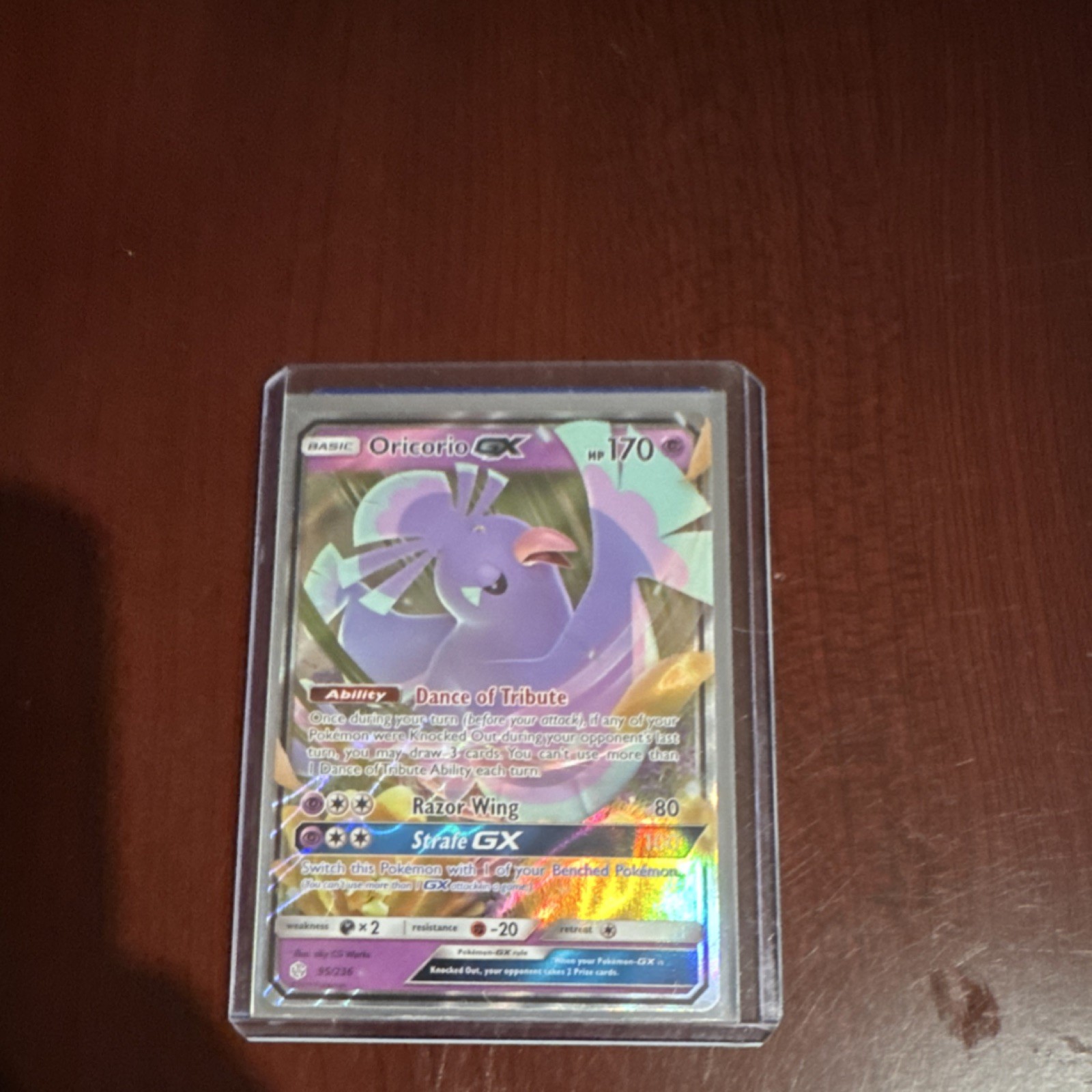 Pokémon Oricorio GX 95/236 Full Art Ultra Rare Holo Sm-Cosmic Eclipse GX