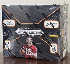 2025 Panini Prizm BLACK Football Factory Sealed Hobby Box - 3 Autographs!