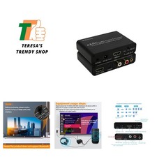 Compact HDMI eARC/ARC Audio Adapter with Remote-Controlled RCA  3.5mm Outputs