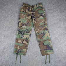 VTG Military Pants Mens Small 30x30 Woodland Camo Combat USGI US Army BDU 90s