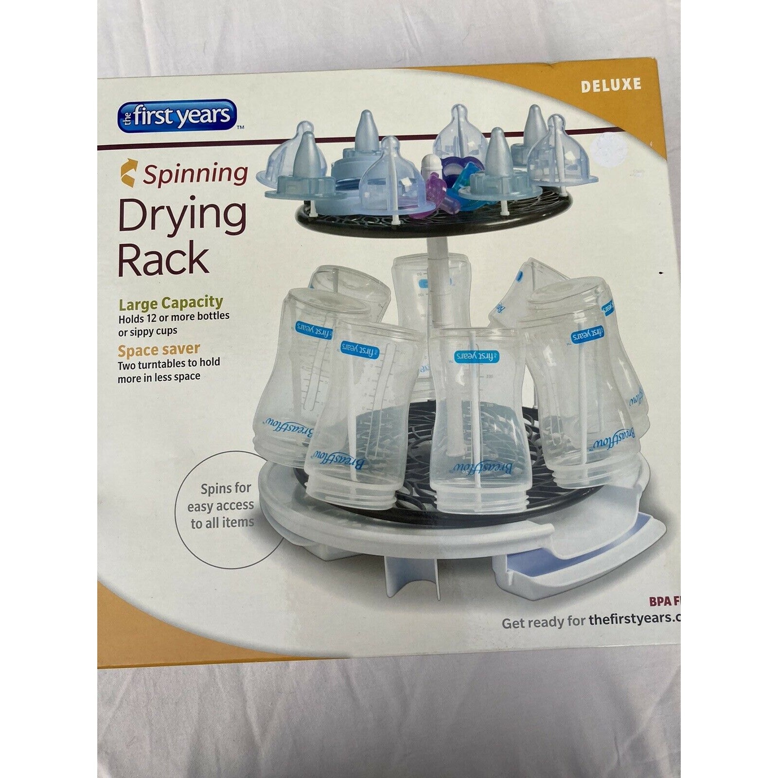 The First Years Deluxe Bottle Spinning Drying Rack #Y4817. N