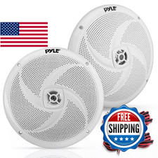PyleUsa 8  Marine Vehicle Speakers Dual 2-Way 320W 4 Ohm Low Profile Waterproof