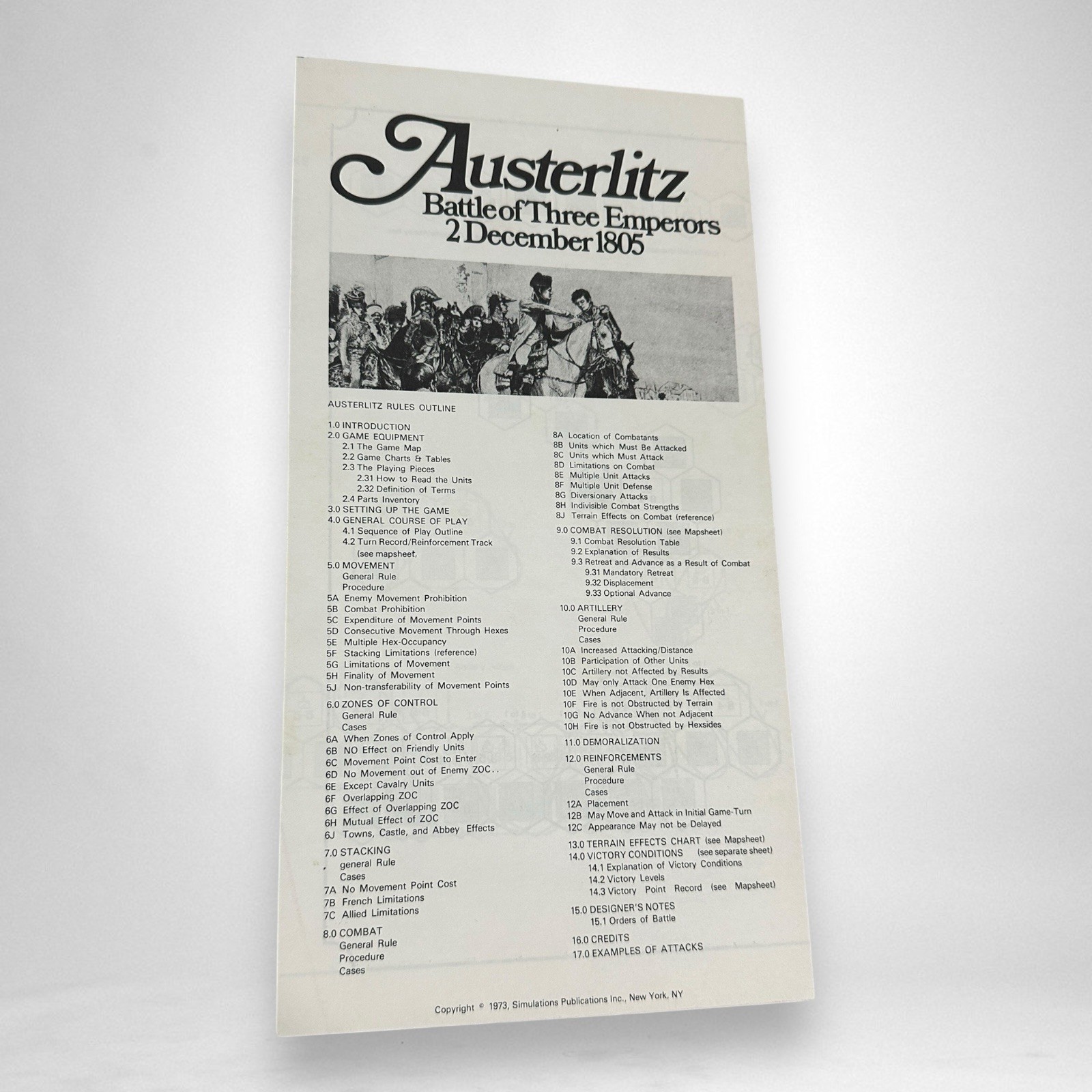 Austerlitz Simulations Publications War Game 1972 White Box Punched