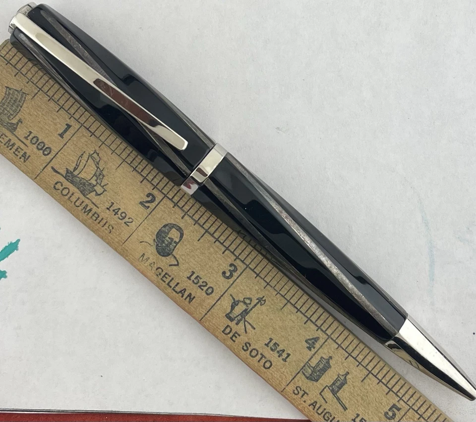 Bolígrafo Visconti Divina negro c.1990s? Nuevo Stock ~ Esterlina ~ Lujo Foto 4 de 4