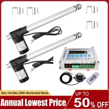 6000N Dual Axis Solar Tracking Tracker &16" DC12V Linear Actuator &Controller AT