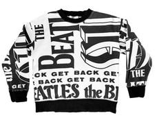 STELLA McCARTNEY The BEATLES "Get Back" Kids Sweatshirt Cotton Black White Sz 10