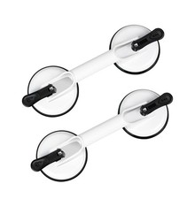 FCHO Glass Suction Cups Heavy Duty Aluminum Hooks for Tile Glass Lifting White