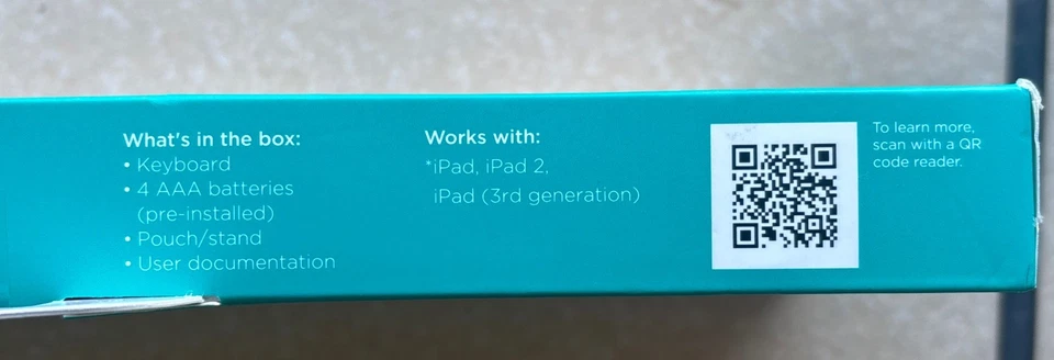 Teclado Tablet Logitech Bluetooth PN 920-003676 con Estuche/Soporte para iPad Foto 3 de 4