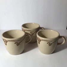 1950'S WALLACE CHINA EL RANCHO COFFEE MUG CUP WESTERN COWBOY WESTWARD HO