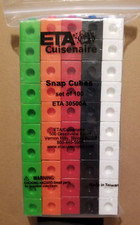 ETA Cuisenaire Snap Cubes Math Counting Activity 100 Cubes Multicolor 30500A