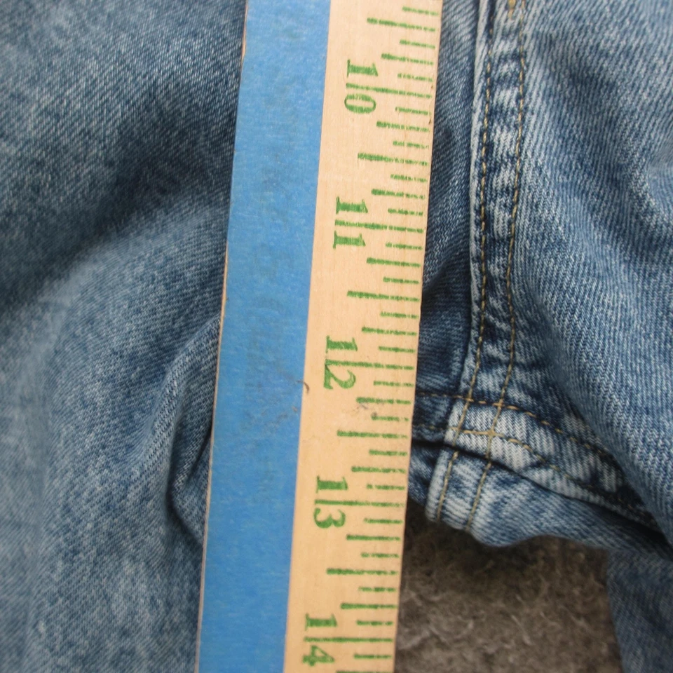 GAP Jeans Womens 12 Long Blue Light Wash 90s Loose High Rise Distressed Denim - Image 4 of 4
