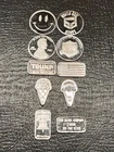 Lot of 10 One - 1 gram Ea. .999 Silver “EMOJI”Bars Rounds - Mix Of Designs #1309