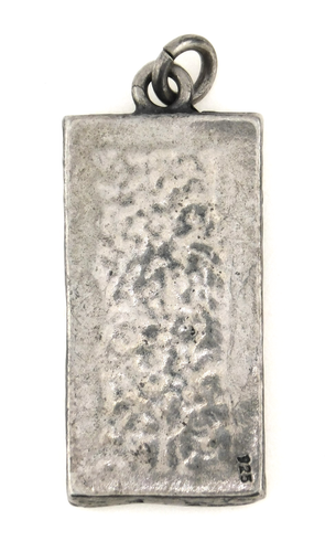 Colgante Cruz Turquesa y Plata de Ley 925 Texturizada Rústica - Imagen 2 de 7