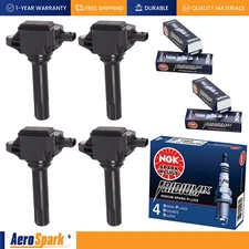 4 Ignition Coil + 4 NGK Iridium Spark Plug for Subaru XV Crosstrek 2.0L UF724