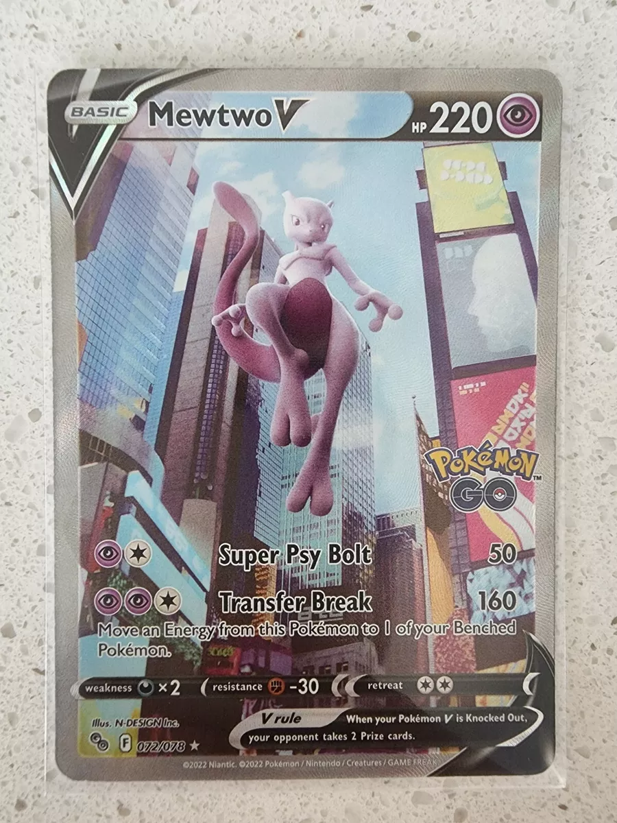 Pokemon Trading Card Game 072/078 Mewtwo V : Rare Ultra Card