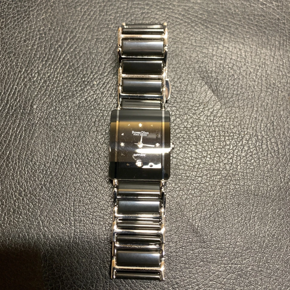Relógio suíço Roven Dino cristal de safira usado - Imagem 4 de 4