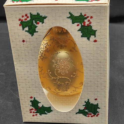 Vintage Santa On Silk Christmas Ornament By Krebs Gold Circa 1906 In Box - Picture 7 of 8