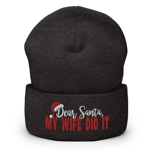 Dear Santa My Wife lo hizo Navidad vacaciones tejido gorro gorra sombrero - Imagen 16 de 29