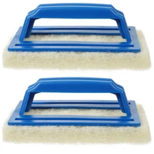 2pcs Pool Swimming Pool Wall Brush Floor Sponge Scrubber