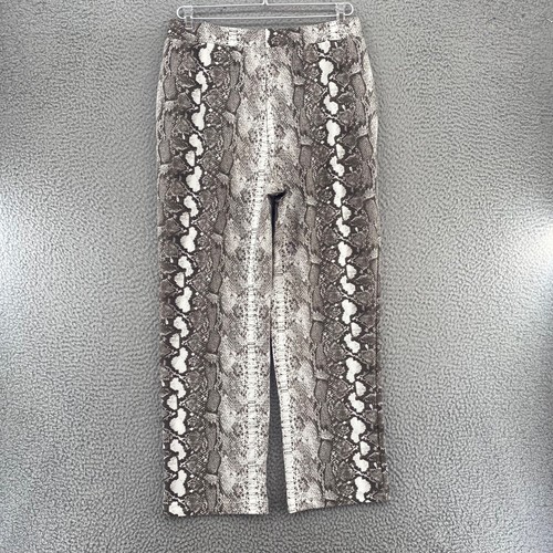 Lysse Pants Womens Large Gray Snake Python Stretch Knit Pull On Pockets Slimming - Picture 3 of 13