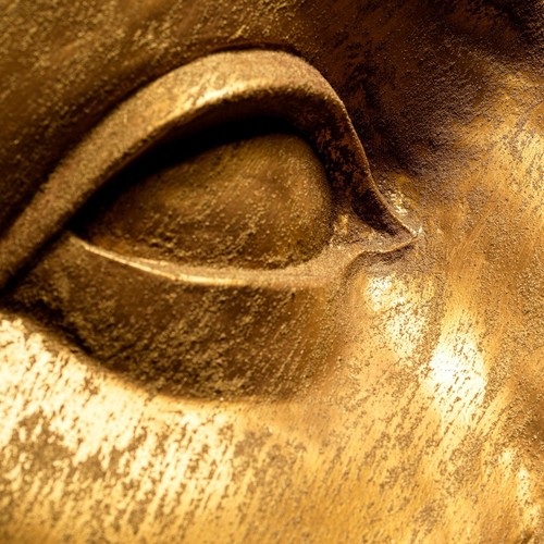 Extra Large 3D Wall Art Face Sculpture | Gold Finish | Hand Painted | Made in UK - Picture 8 of 11