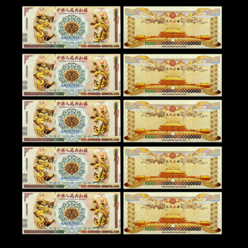 100pcs Chinese Dragon and Phoenix 100 Quintillion Dollars Paper Collect Notes - Picture 2 of 12