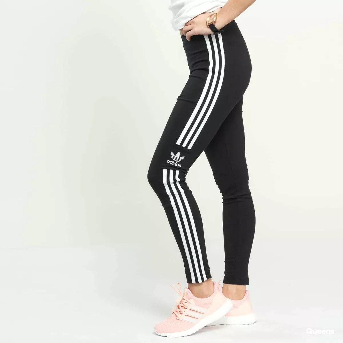 Adidas Women's LOUNGEWEAR Trefoil Tights Black/White DV2636 f