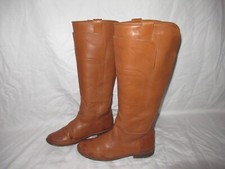 Frye Paige Tall Riding Boots Womens Size 7B Brown Leather Knee High Distressed