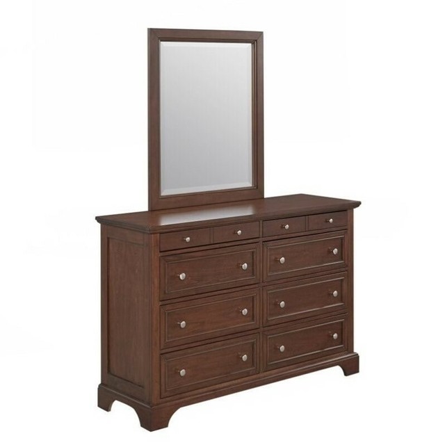 Home Styles Chesapeake 8 Drawer Double Dresser And Mirror In